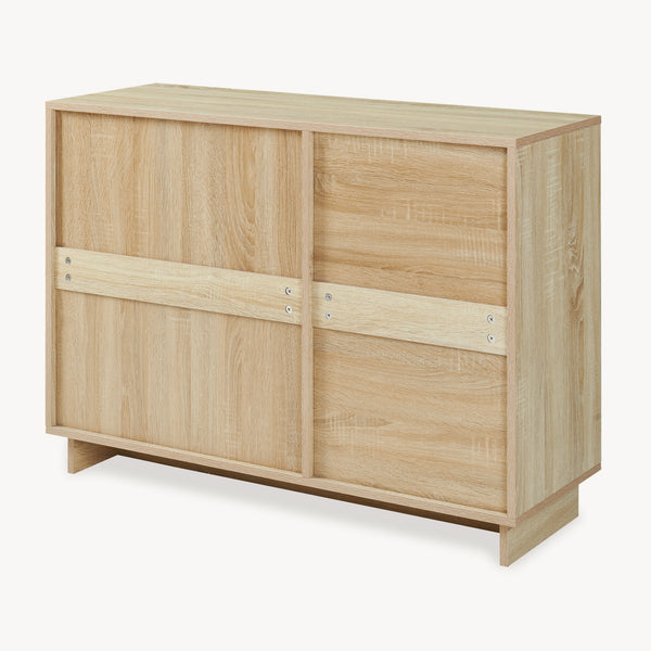 Skænk Kenta 100x35x72 cm Sonoma-eg-look/hvid [en.casa]