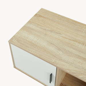 Sofabord Kenta 80x45x40 cm Sonoma-eglook/ hvid [en.casa]