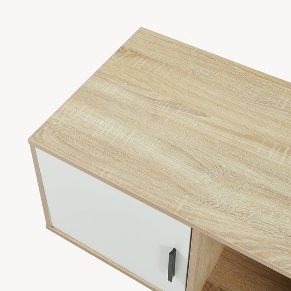 Sofabord Kenta 80x45x40 cm Sonoma-eglook/ hvid [en.casa]