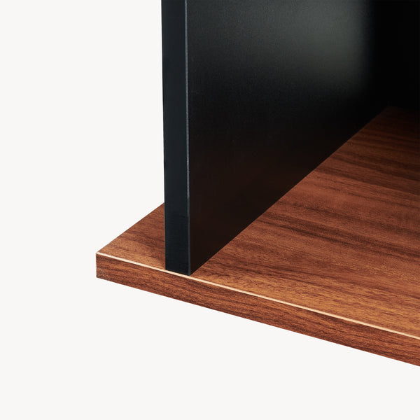 Sidebord Trond 50x33x29 cm Sort/Valnøddetræ-look [en.casa]