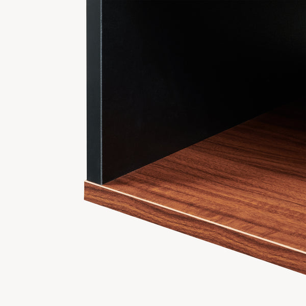 Sofabord Trond 80x40x42 cm Sort/Valnød [en.casa]