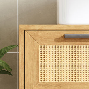 Vaskeskab Marhasa 60x60x40 cm Eg-look/Sort [en.casa]