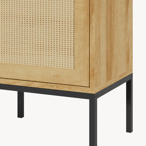 Badeværelsesskab Marhasa 92x40x30 cm Eg-look/Sort [en.casa]