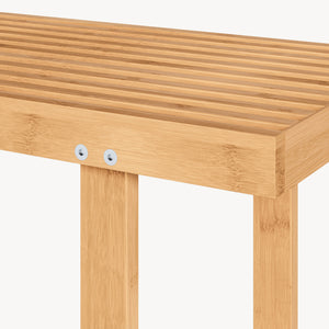 Bænk Aarela 91x41x38 cm Bambus [en.casa]