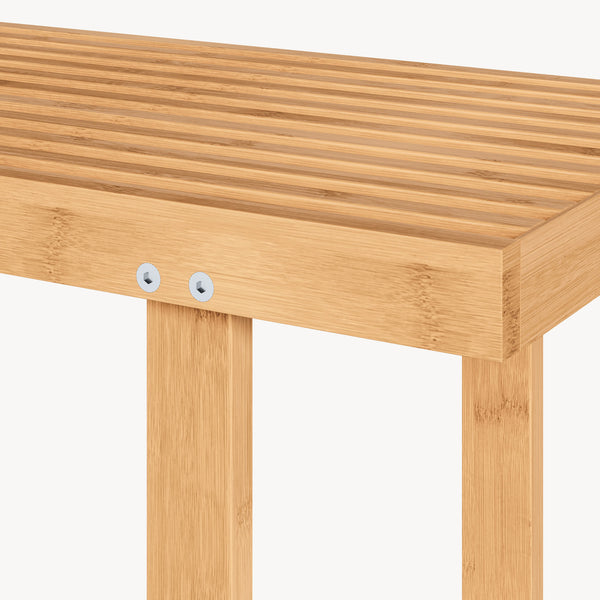 Bænk Aarela 91x41x38 cm Bambus [en.casa]