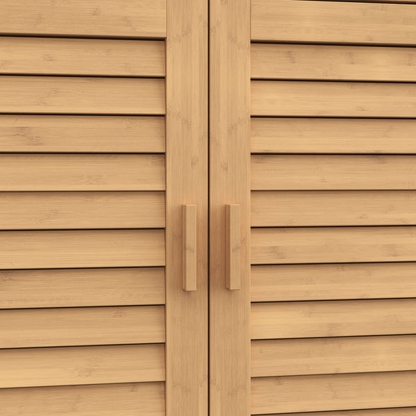 Skoskab Aarela 67x66x34 cm bambus [en.casa]