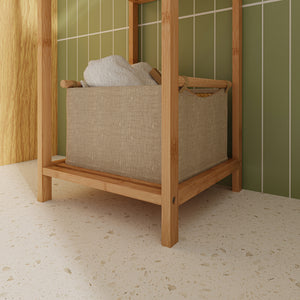 Badreol Anun 128x30x30 cm Bambus Natur [en.casa]
