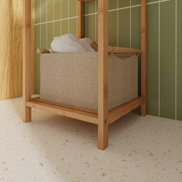 Badreol Anun 128x30x30 cm Bambus Natur [en.casa]