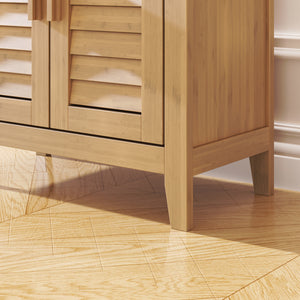 Skab ved siden af Rirg 92x50x25 cm bambus natur [en.casa]