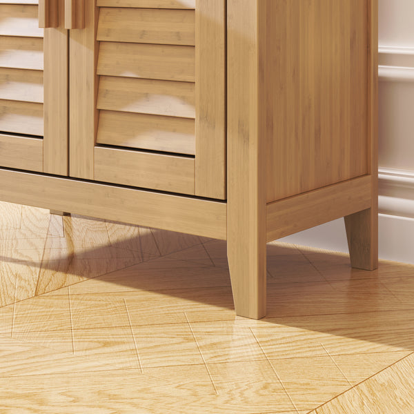 Skab ved siden af Rirg 92x50x25 cm bambus natur [en.casa]