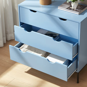 Kommode Colwyn 78x80x40 cm Blå [en.casa]