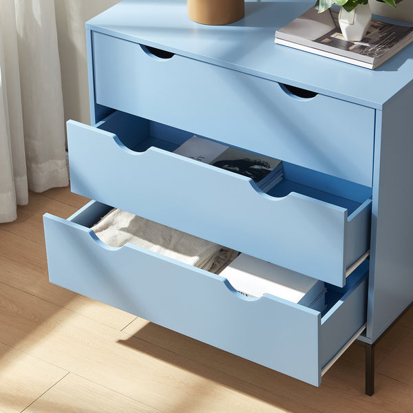 Kommode Colwyn 78x80x40 cm Blå [en.casa]