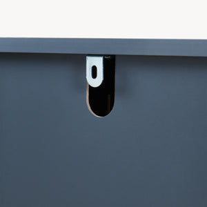 Spejlskab Svanes 58x56x13 cm Mørkegrå/Natur [en.casa]