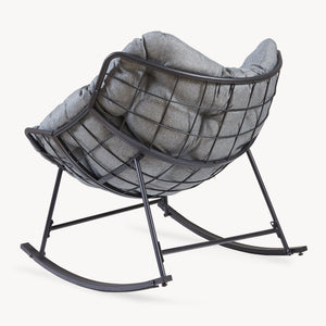 Kurvestol Villeneuve 85x90x91 cm Sort/Grå [en.casa]