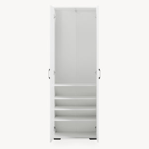 Garderobeskab Chalvefted 175x60x35 cm Hvid [en.casa]