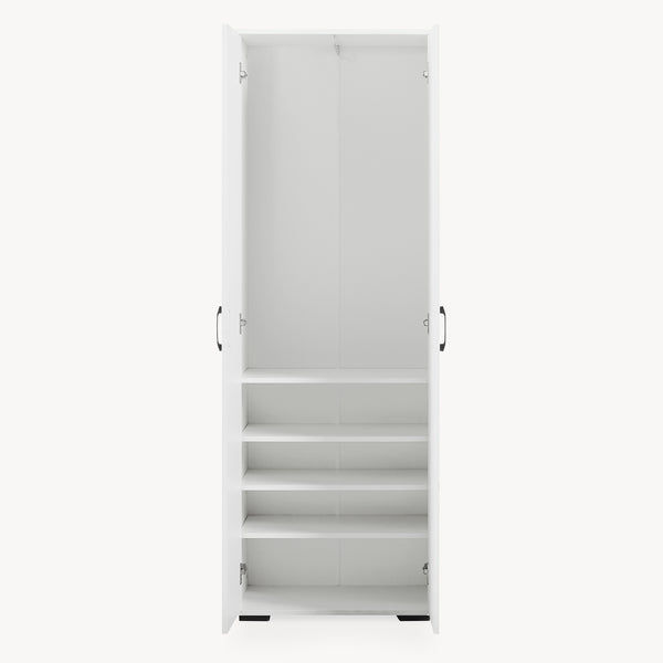 Garderobeskab Chalvefted 175x60x35 cm Hvid [en.casa]