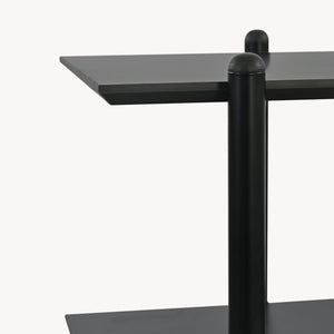 Bogreol Kappespoo 124x80x35 cm Sort/Egeoptik [en.casa]