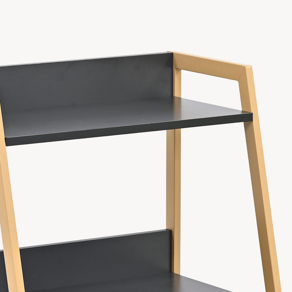 Reol Kuomi 84x53x47 cm Beige/Mørkegrå [en.casa]