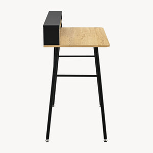 Skrivebord Var 93x90x50 cm Sort/Egeoptik [en.casa]