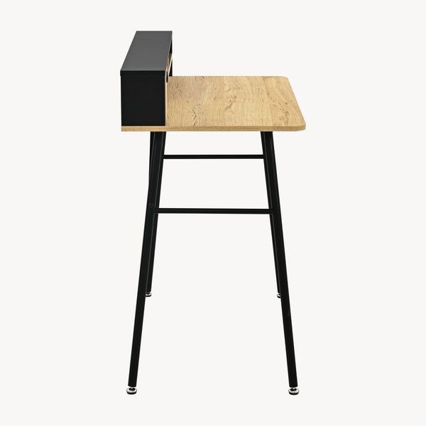Skrivebord Var 93x90x50 cm Sort/Egeoptik [en.casa]