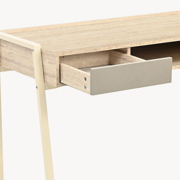 Skrivebord Boderas 107x55x78 cm Beige/Travertin [en.casa]