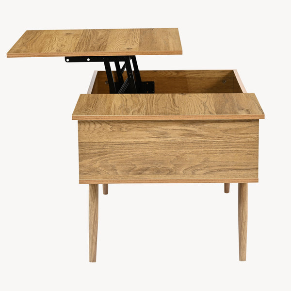 Sofabord Vasdabod med løfteplade 96x59x50 cm egetræslook [en.casa]