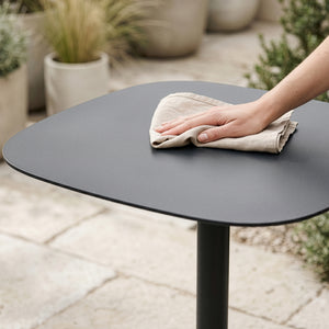 Udendørs sidebord Foggia 43x40x40 cm stål antracitgrå [casa.pro]