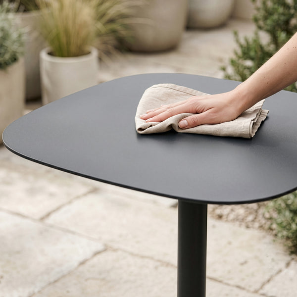 Udendørs sidebord Foggia 43x40x40 cm stål antracitgrå [casa.pro]
