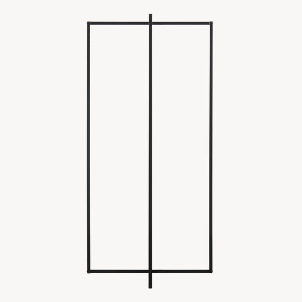 Garderobestativ Norjad 160x80x41 cm Metal Sort [en.casa]
