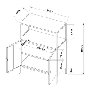 Arkivskab Hailuoto lysegrå i forskellige størrelser. størrelser [en.casa]