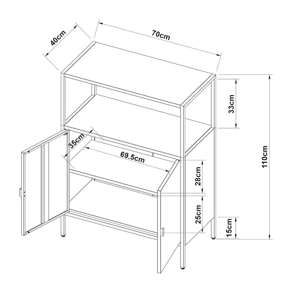 Arkivskab Hailuoto lysegrå i forskellige størrelser. størrelser [en.casa]
