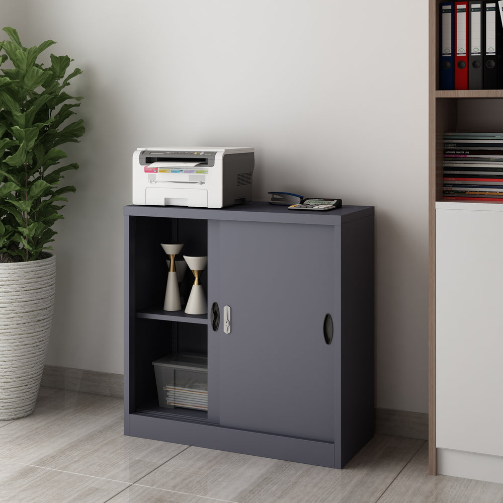 Arkivskab Rieti stål 90x40x90 cm i forskellige farver [en.casa] - premiumXL