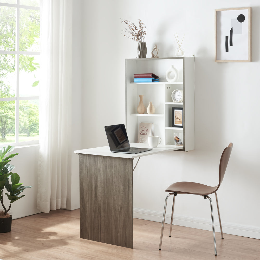 Vægklapbord Greve Hvid / Trælook [en.casa]