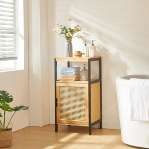 Badeskab Tervola 80x40x35cm bambus sort [en.casa] - premiumXL