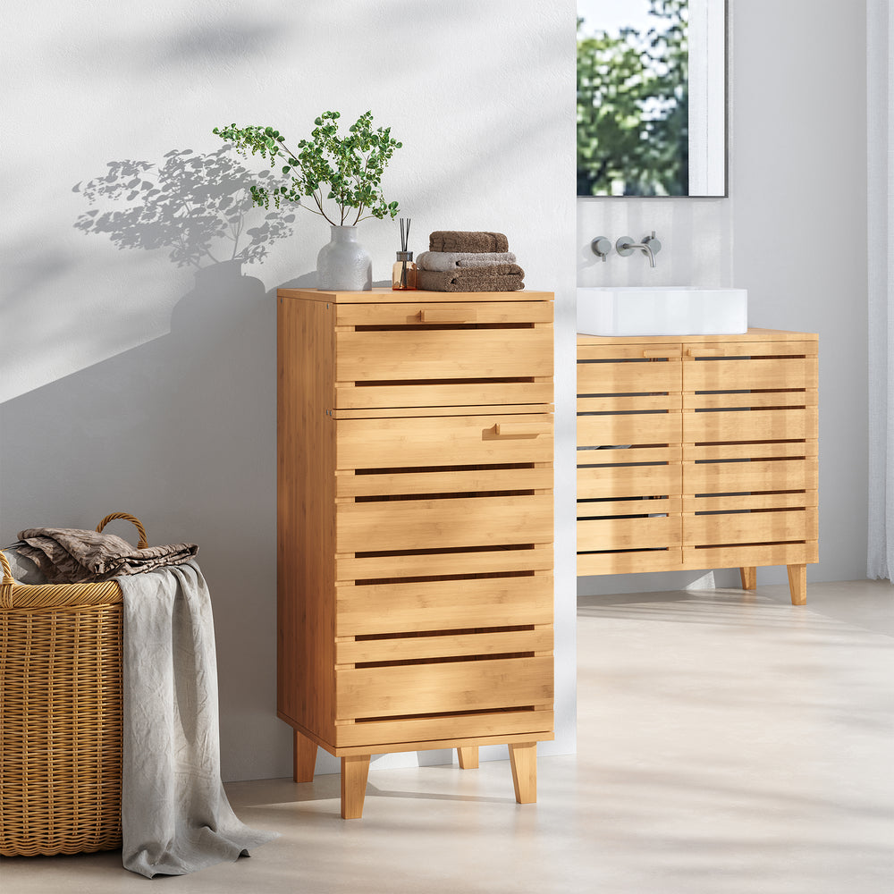 Badeværelsesskab Epind 75x33x30 cm bambus natur [en.casa] - premiumXL