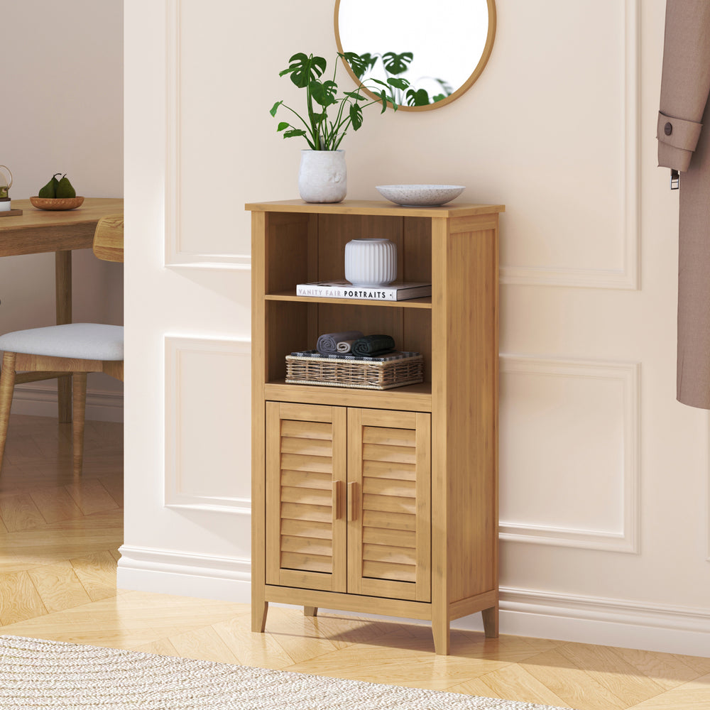 Skab ved siden af Rirg 92x50x25 cm bambus natur [en.casa]