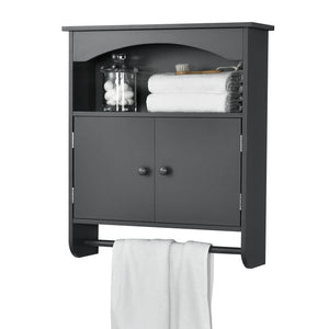 Badeværelsesskab Graz 61x53x15 cm med håndklædestang forskellige farver Farver MDF en.casa