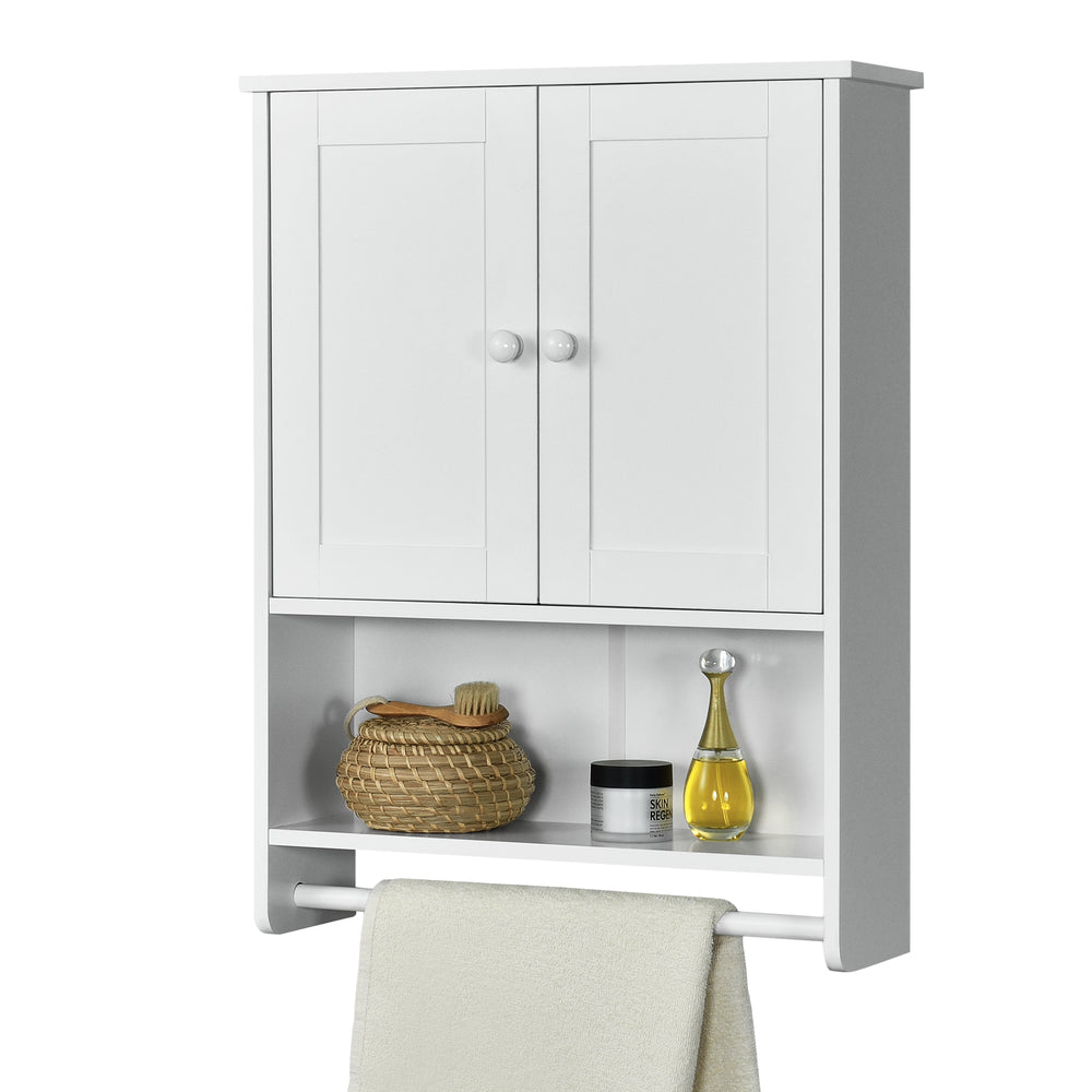 Badeværelsesskab Steyr 65x49x15 cm med håndklædeholder MDF forskellige farver en.casa - premiumXL