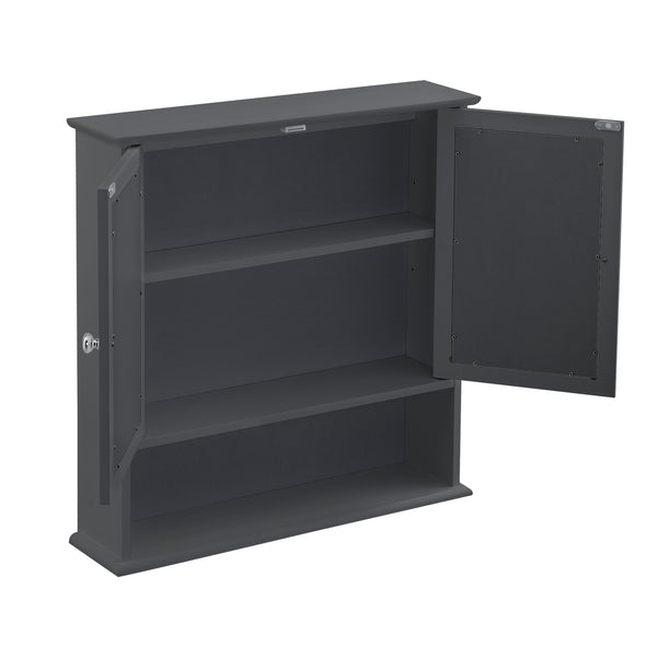 Badeværelsesskab Linz 58x56x13 cm med spejl forskellige farver Farver MDF en.casa
