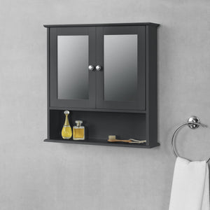Badeværelsesskab Linz 58x56x13 cm med spejl forskellige farver Farver MDF en.casa