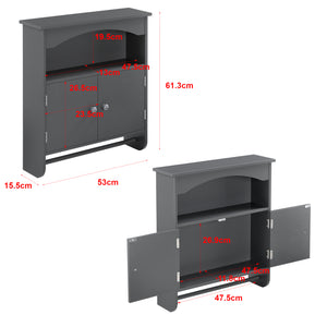 Badeværelsesskab Graz 61x53x15 cm med håndklædestang forskellige farver Farver MDF en.casa