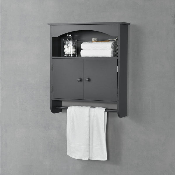 Badeværelsesskab Graz 61x53x15 cm med håndklædestang forskellige farver Farver MDF en.casa