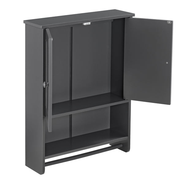 Badeværelsesskab Steyr 65x49x15 cm med håndklædestang MDF forskellige farver Farver en.casa