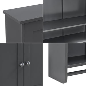 Badeværelsesskab Steyr 65x49x15 cm med håndklædestang MDF forskellige farver Farver en.casa