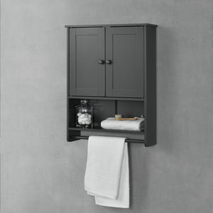 Badeværelsesskab Steyr 65x49x15 cm med håndklædestang MDF forskellige farver Farver en.casa