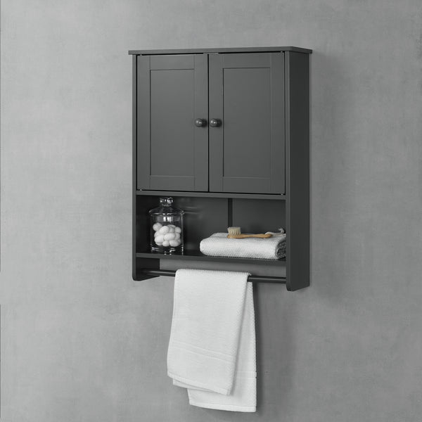 Badeværelsesskab Steyr 65x49x15 cm med håndklædestang MDF forskellige farver Farver en.casa