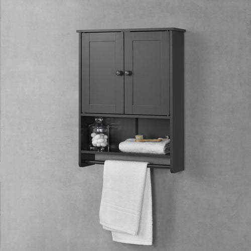 Badeværelsesskab Steyr 65x49x15 cm med håndklædestang MDF forskellige farver Farver en.casa
