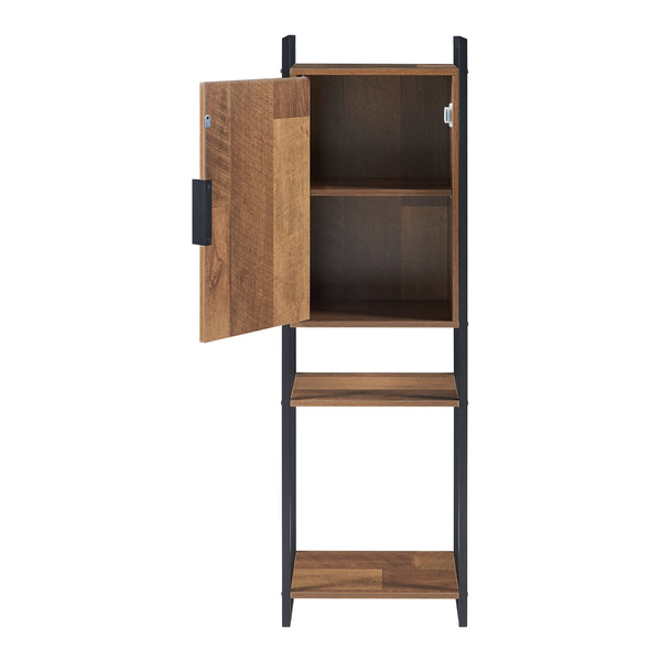 Mueble de baño auxiliar Namsskogan con compartimentos - Efecto nogal [en.casa]