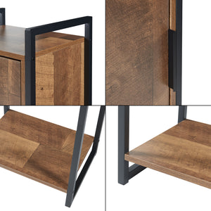 Mueble de baño auxiliar Namsskogan con compartimentos - Efecto nogal [en.casa]