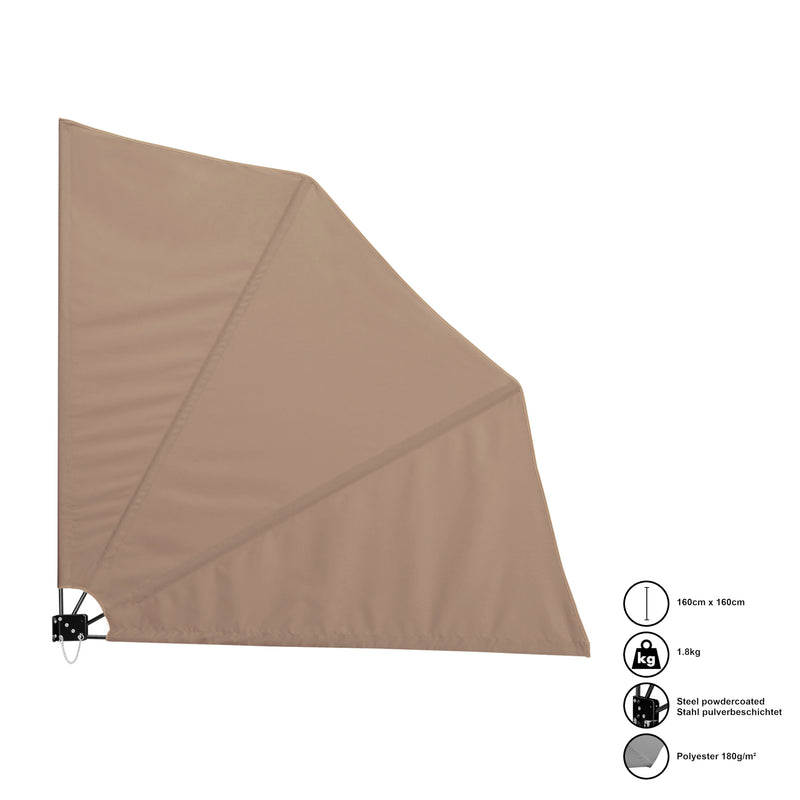 Målskitse [casa.pro]®  Vægophængelig parasol - væghætten